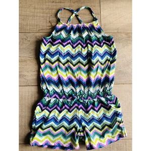 Baby Gap Toddler Girls Chevron Jumpsuit Tank Top Romper Size 5 Years